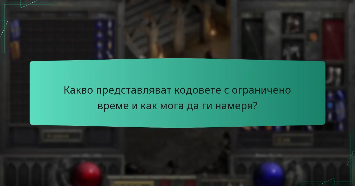 Какво представляват кодовете с ограничено време и как мога да ги намеря?